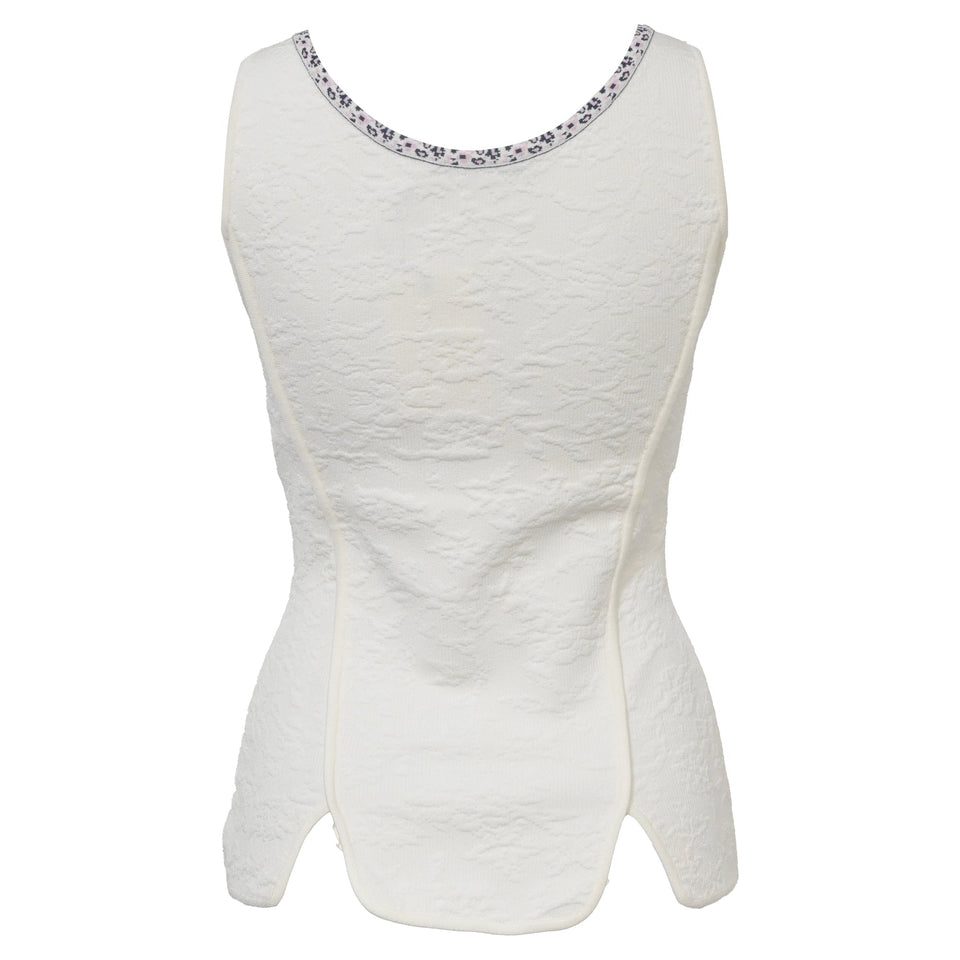 Christian Dior Scoop Neck Sleeveless Top in White Viscose