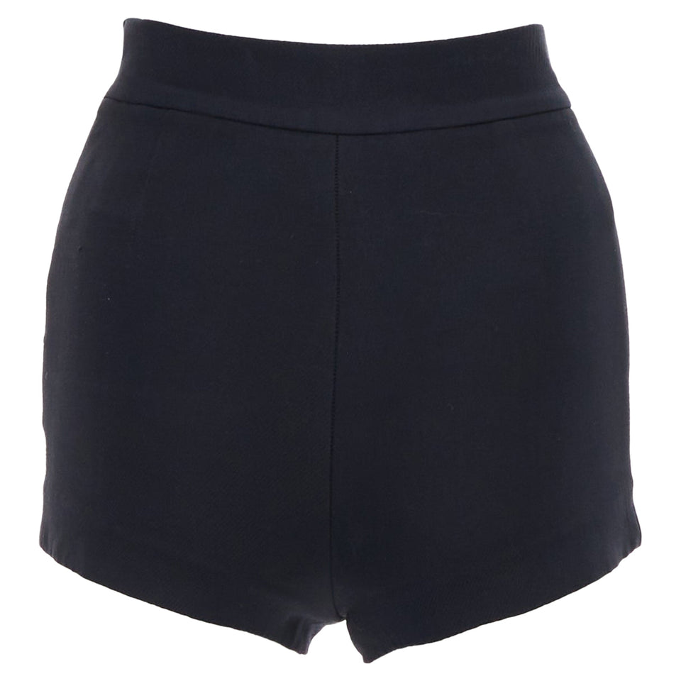 Christian Dior Wool Silk Crepe Back Darted High Waisted Shorts