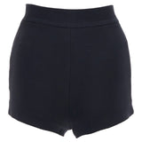 Christian Dior Wool Silk Crepe Back Darted High Waisted Shorts