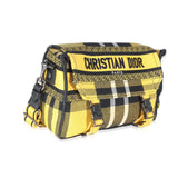 Christian Dior Yellow Tartan Canvas Small Diorcamp Messenger