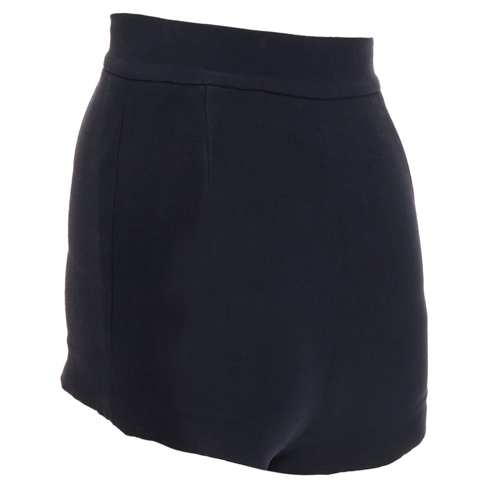 Christian Dior Wool Silk Crepe Back Darted High Waisted Shorts