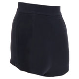 Christian Dior Wool Silk Crepe Back Darted High Waisted Shorts