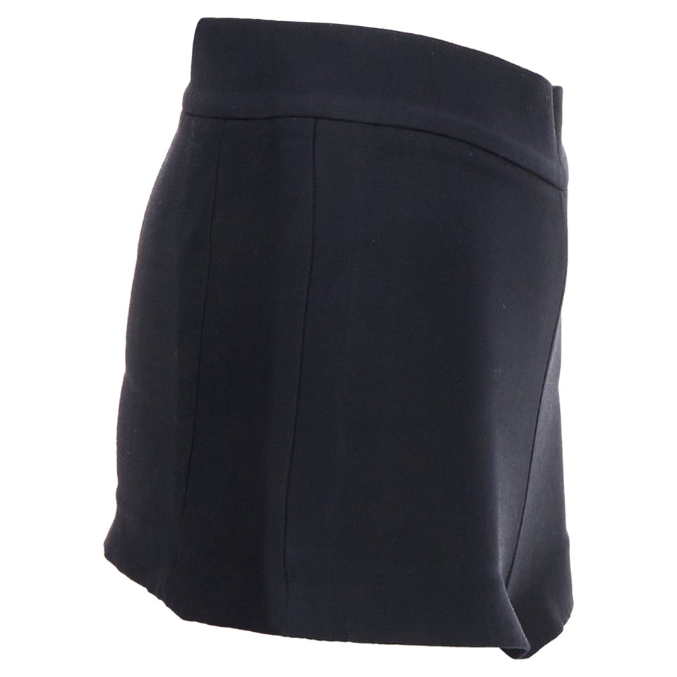 Christian Dior Wool Silk Crepe Back Darted High Waisted Shorts