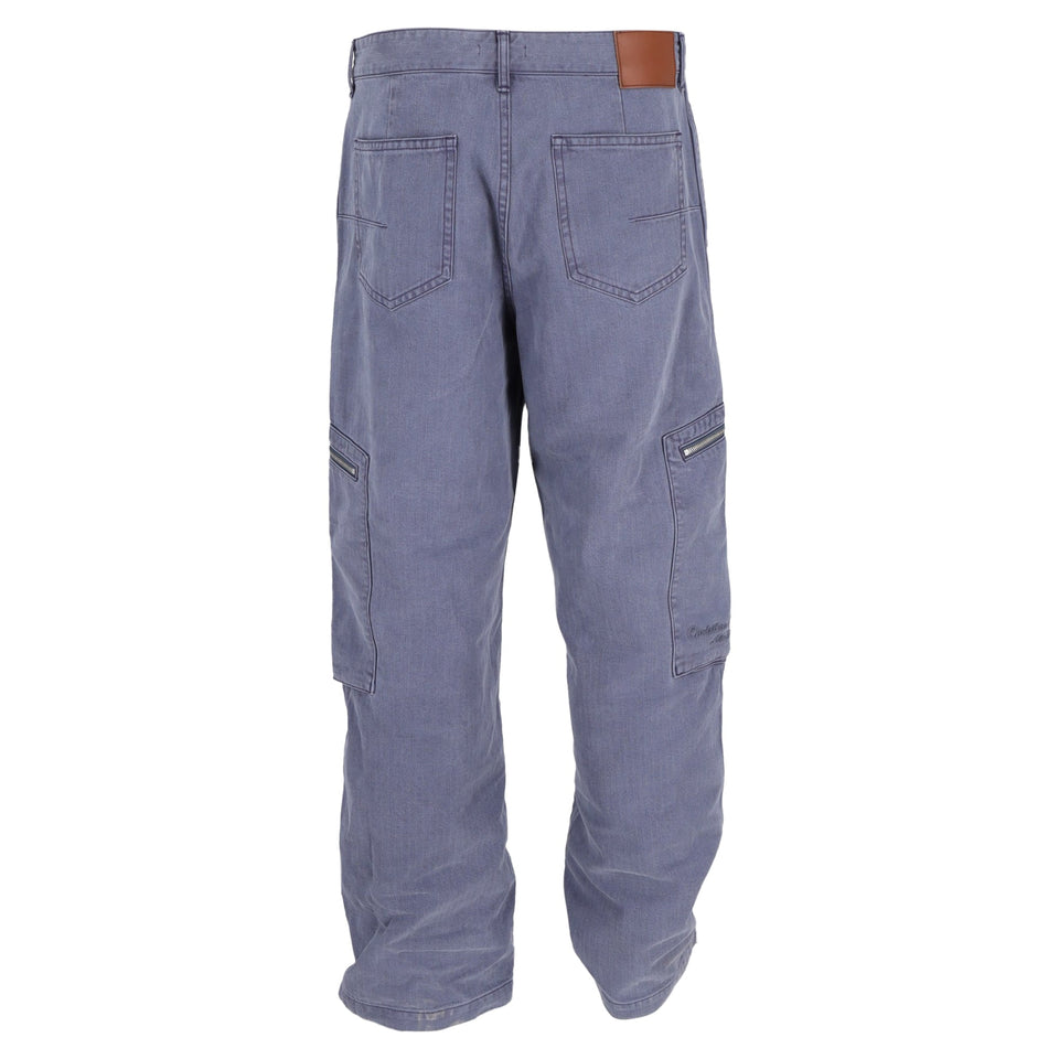 Christian Dior Atelier Carpenter Pants in Blue Cotton