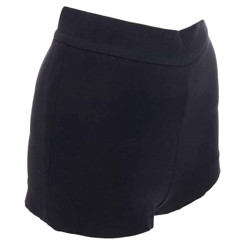Christian Dior Wool Silk Crepe Back Darted High Waisted Shorts