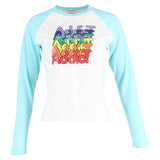 Christian Dior "Dior Addict" Print Crewneck Long Sleeve Top in Multicolor Cotton