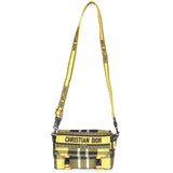 Christian Dior Yellow Tartan Canvas Small Diorcamp Messenger