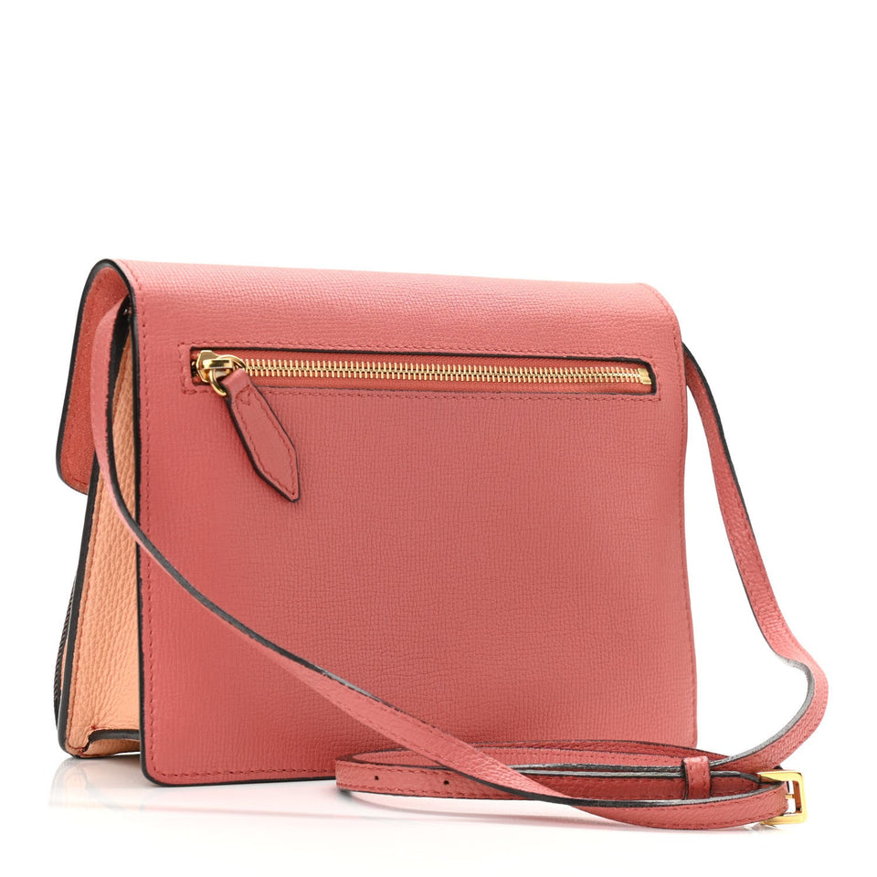 BURBERRY DERBY LEATHER AND HOUSE CHECK MACKEN CROSSBODY BAG
