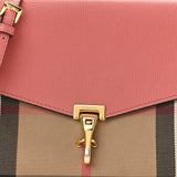 BURBERRY DERBY LEATHER AND HOUSE CHECK MACKEN CROSSBODY BAG
