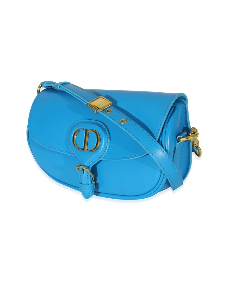 Christian Dior Blue Leather Bobby East West Horizon Bag