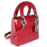 Christian Dior Red Patent Cannage Mini Lady Dior