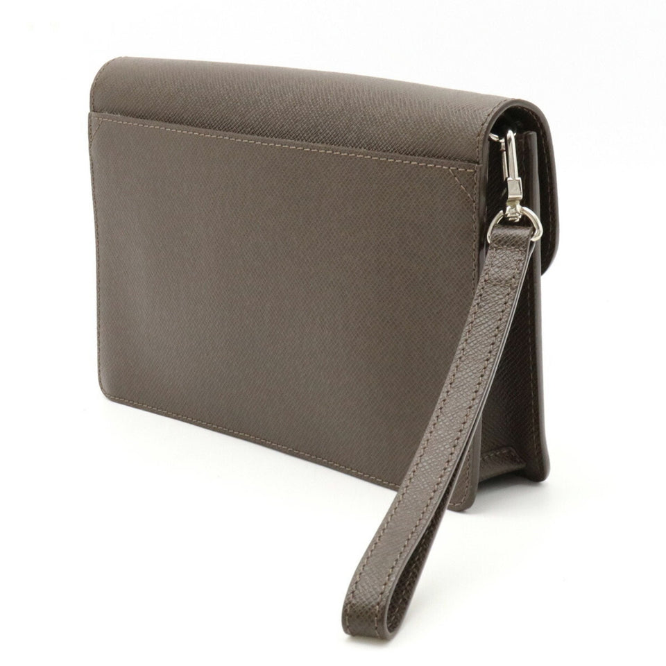 Louis Vuitton Selenga  Leather Clutch Bag