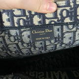 Christian Dior Large Oblique Book Totebag in Navy Blue Canvas