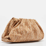 Bottega Veneta Beige Leather The Cork Pouch Clutch