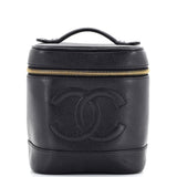 CHANEL Vintage Timeless Cosmetic Case Caviar Tall