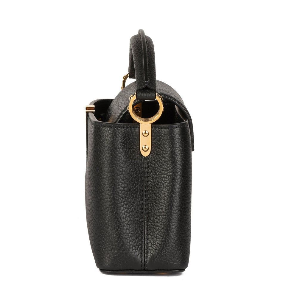 Louis Vuitton Black Taurillon Leather Mini Capucines Shoulder Bag