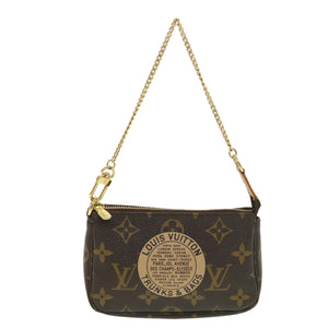 Louis Vuitton Mini Pochette Accessoires  Canvas Clutch Bag
