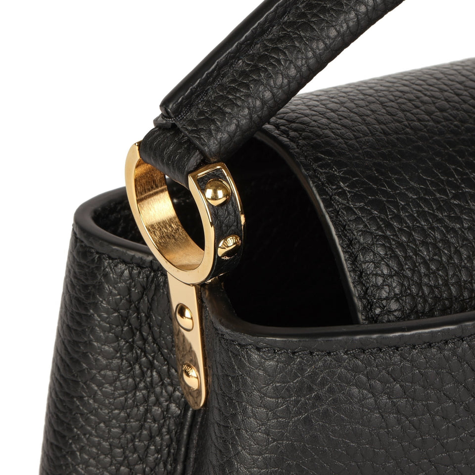Louis Vuitton Black Taurillon Leather Mini Capucines Shoulder Bag