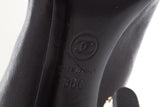 Chanel Black Leather High Boots SZ 36