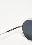 Dior Aviator Round Sunglasses in Silver Metal