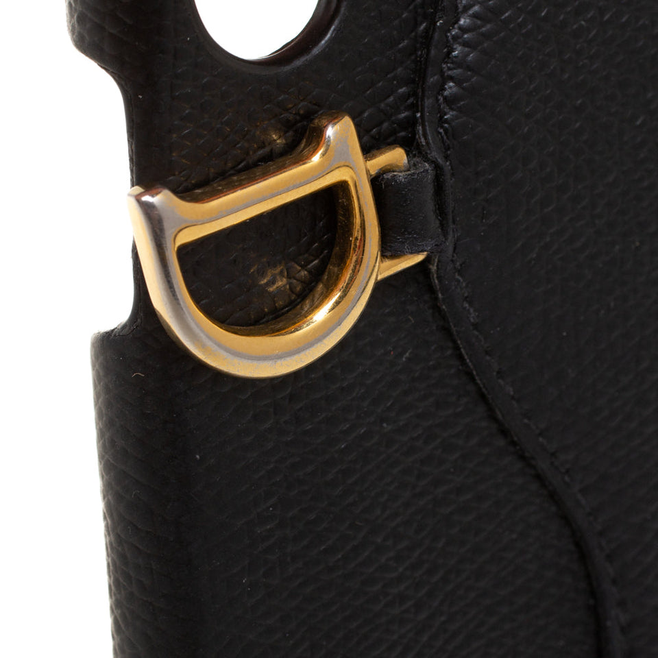 Dior Black Leather Saddle Iphone X Case