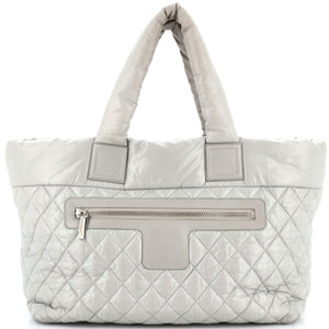 CHANEL Coco Cocoon Zipped Tote Quilted Nylon Large