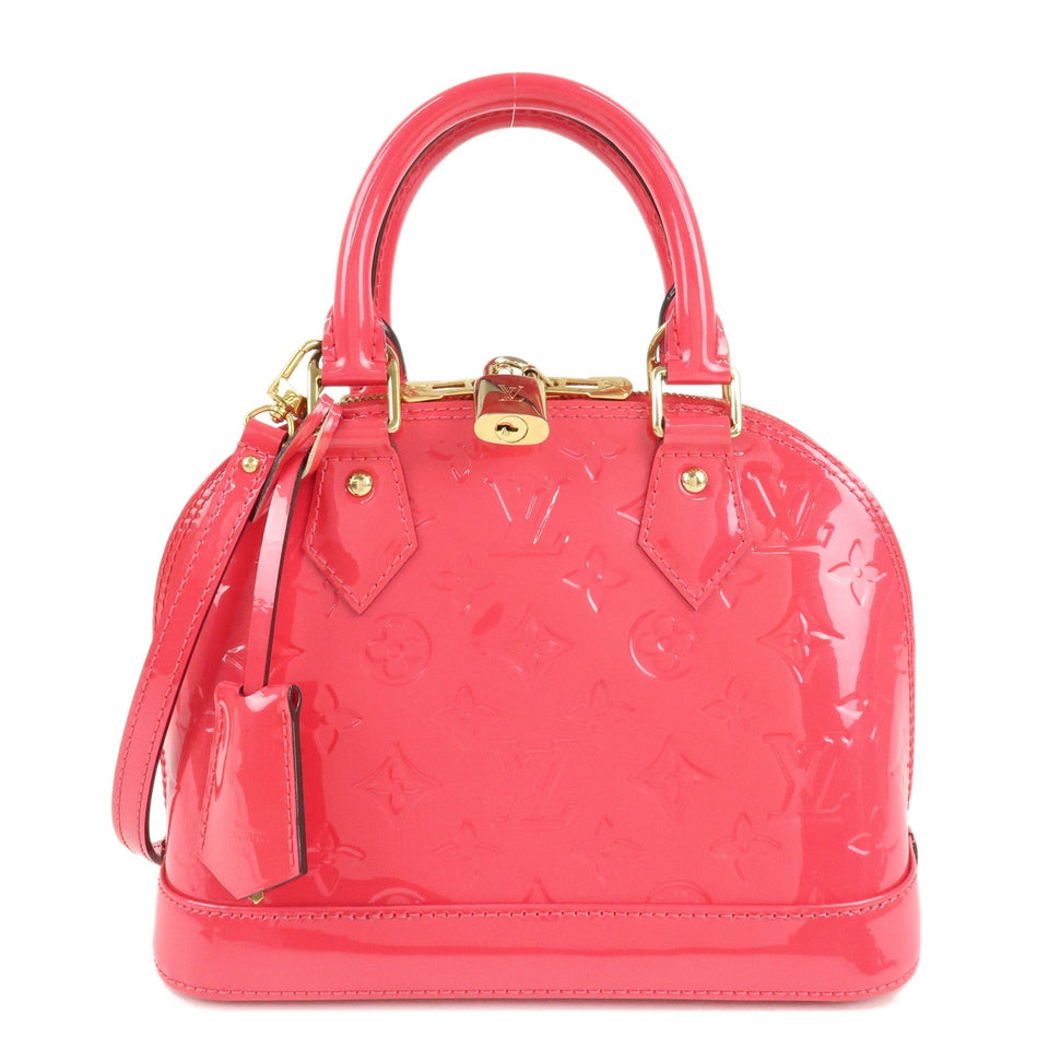 Louis Vuitton Monogram Vernis Alma BB 2Way Bag Rose Indien M91771