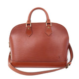 Louis Vuitton Epi Alma 2Way Bag Hand Bag Kenya Brown M52143
