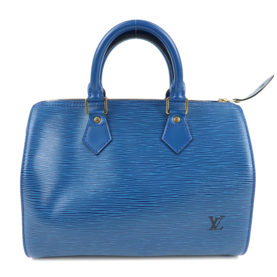 Louis Vuitton Epi Speedy 25 Hand Bag Boston Bag Blue M43015