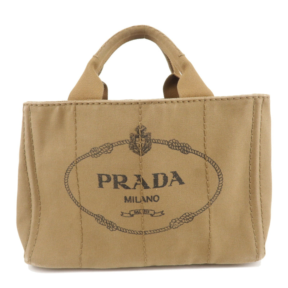 Prada Canapa Mini Canvas 2Way Bag Shoulder Bag Brown B2439G