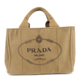 Prada Canapa Mini Canvas 2Way Bag Shoulder Bag Brown B2439G
