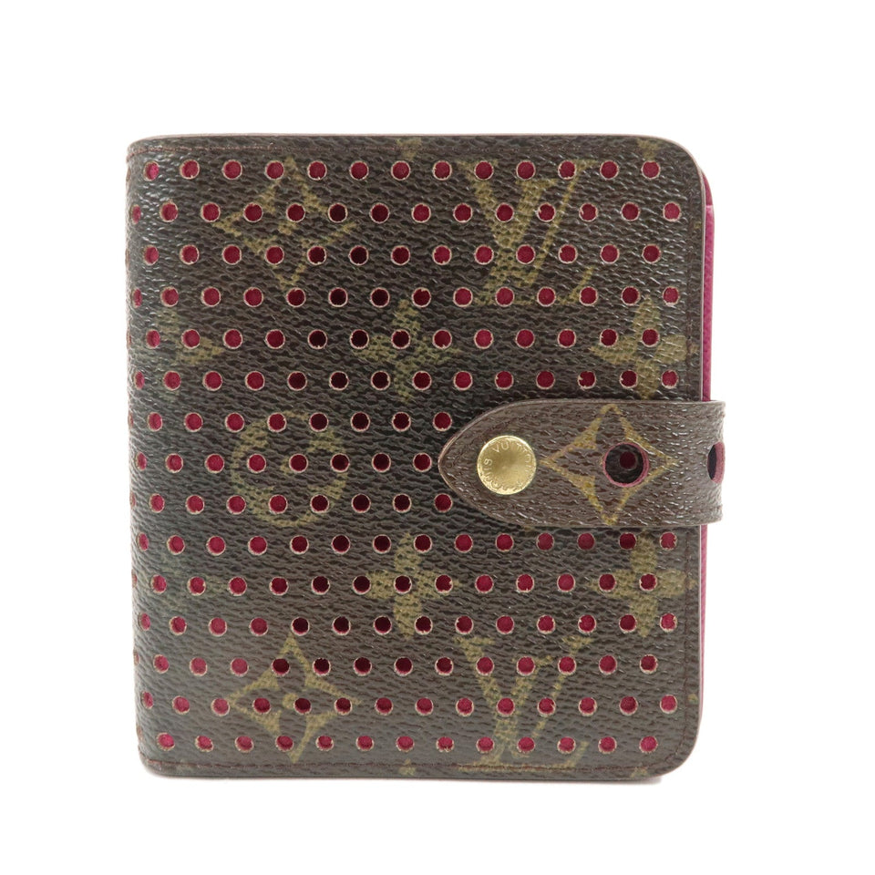 Louis Vuitton Monogram Perfor Compact Zip Fuchsia M95188