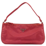 Prada Logo Nylon Hand Bag Shoulder Bag Pouch Purse Red