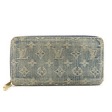 Louis Vuitton Monogram Denim Zippy Wallet M95341 Blue