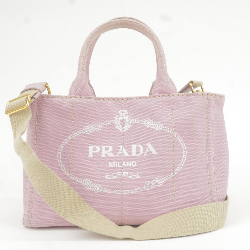 Prada Canapa Mini Canvas 2Way Bag Shoulder Bag Lavender 1BG439