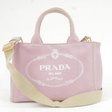 Prada Canapa Mini Canvas 2Way Bag Shoulder Bag Lavender 1BG439