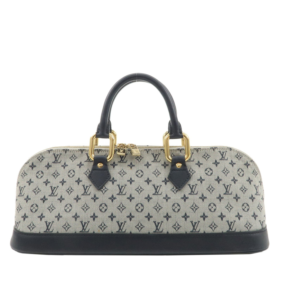 Louis Vuitton Monogram Mini Alma Long Hand Bag Blue M92205
