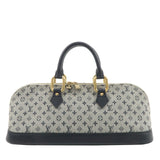 Louis Vuitton Monogram Mini Alma Long Hand Bag Blue M92205
