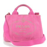 Prada Canapa Mini Canvas 2Way Bag Shoulder Bag Hand Bag Pink