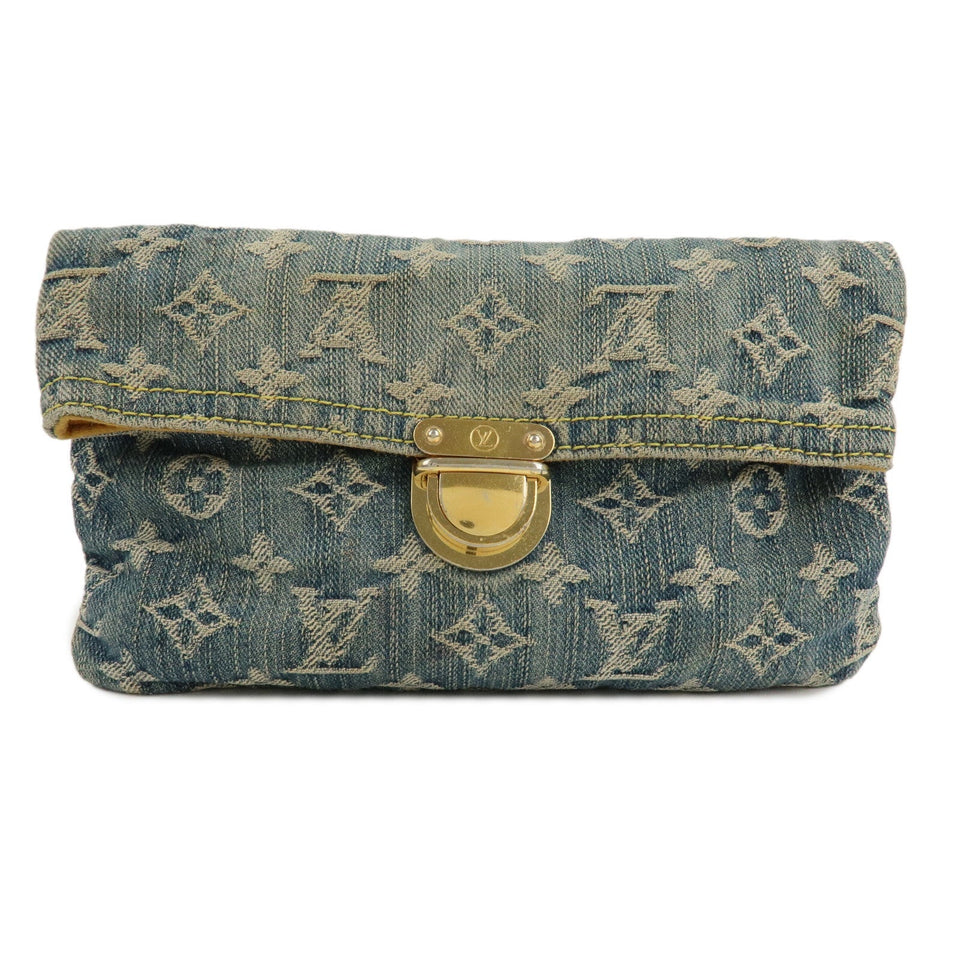 Louis Vuitton Monogram Denim Pochette Plat Pouch M95007