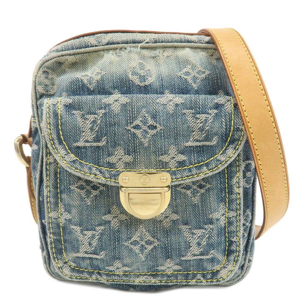 Louis Vuitton Monogram Denim Camera Bag Shoulder Bag Blue