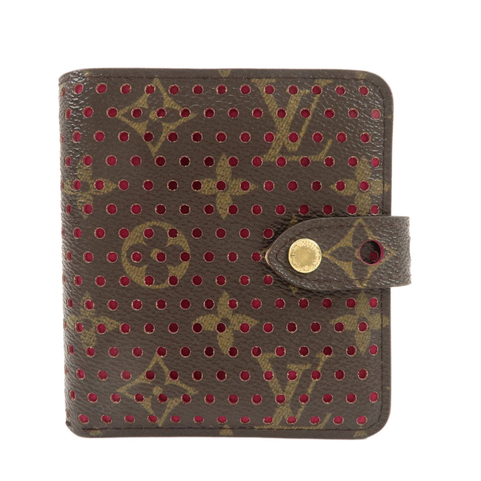 Louis Vuitton Monogram Perfor Compact Zip Wallet Fuchsia M95188