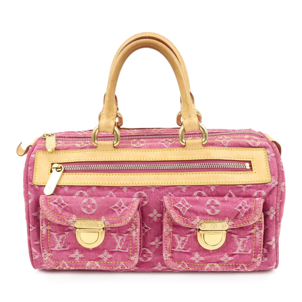 Louis Vuitton Monogram Denim Neo Speedy Boston Bag Pink M95214