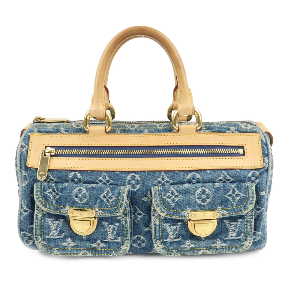 Louis Vuitton Monogram Denim Neo Speedy Boston Bag Blue M95019