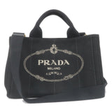 Prada Canapa Mini Canvas 2Way Bag Shoulder Bag Black B2439G