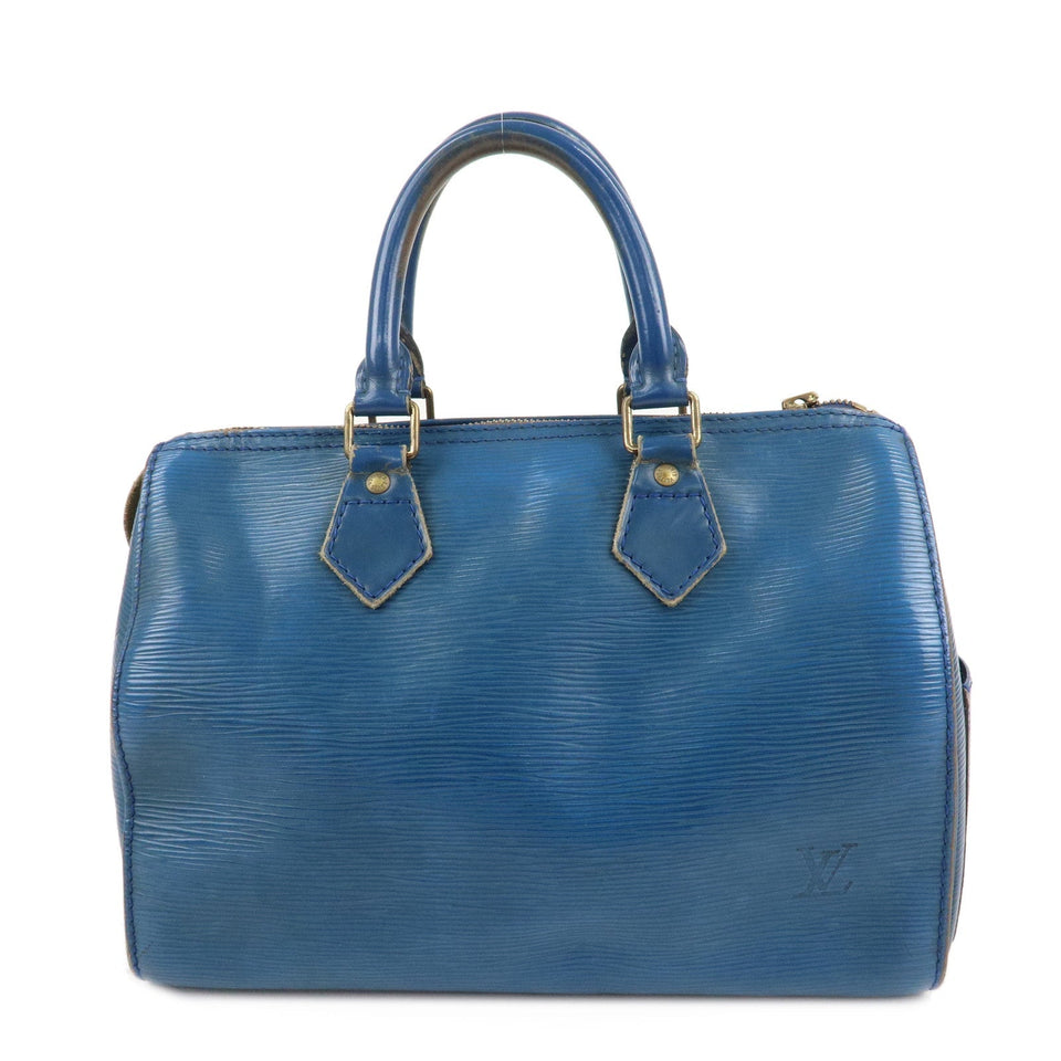 Louis Vuitton Epi Speedy 25 Hand Boston Bag Blue M43015