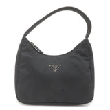 Prada Logo Nylon Hand Bag Pouch Purse NERO Black