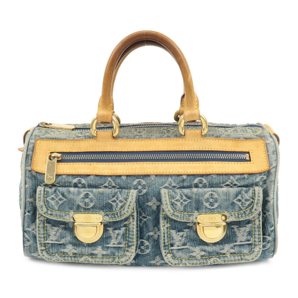 Louis Vuitton Monogram Denim Neo Speedy Boston Bag Blue M95019