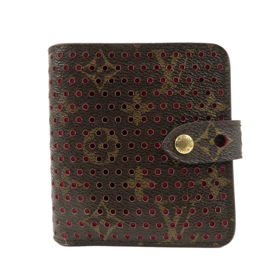 Louis Vuitton Monogram Perfor Compact Zip Fuchsia M95188