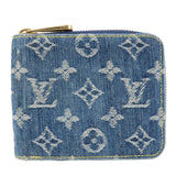 Louis Vuitton Monogram Denim Mini Zippy Wallet M95342 Blue